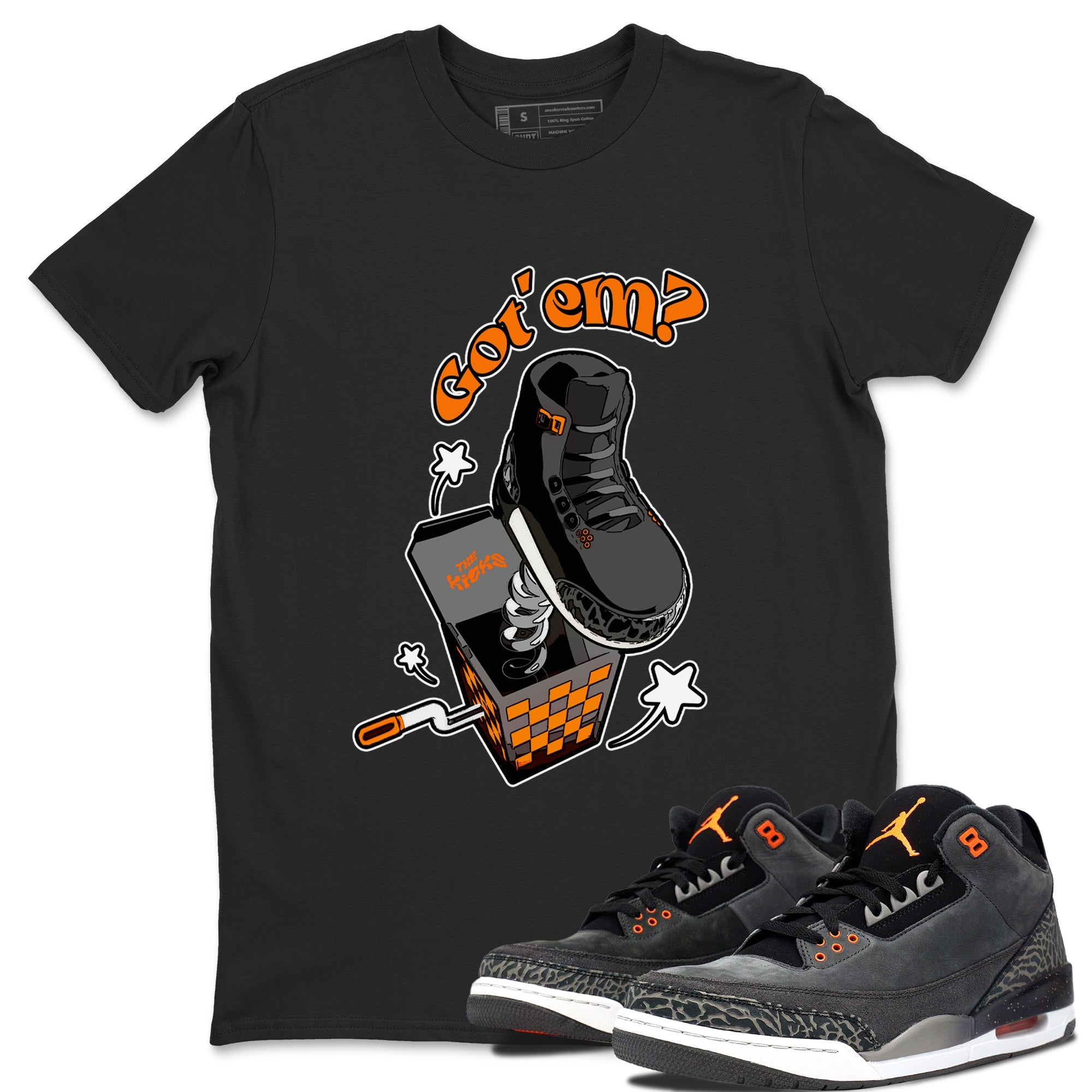 Air Jordan 3 Fear shirt to match jordans Shoe In The Box sneaker tees AJ3 Fear SNRT Sneaker Release Tees Unisex Black 1 T-Shirt