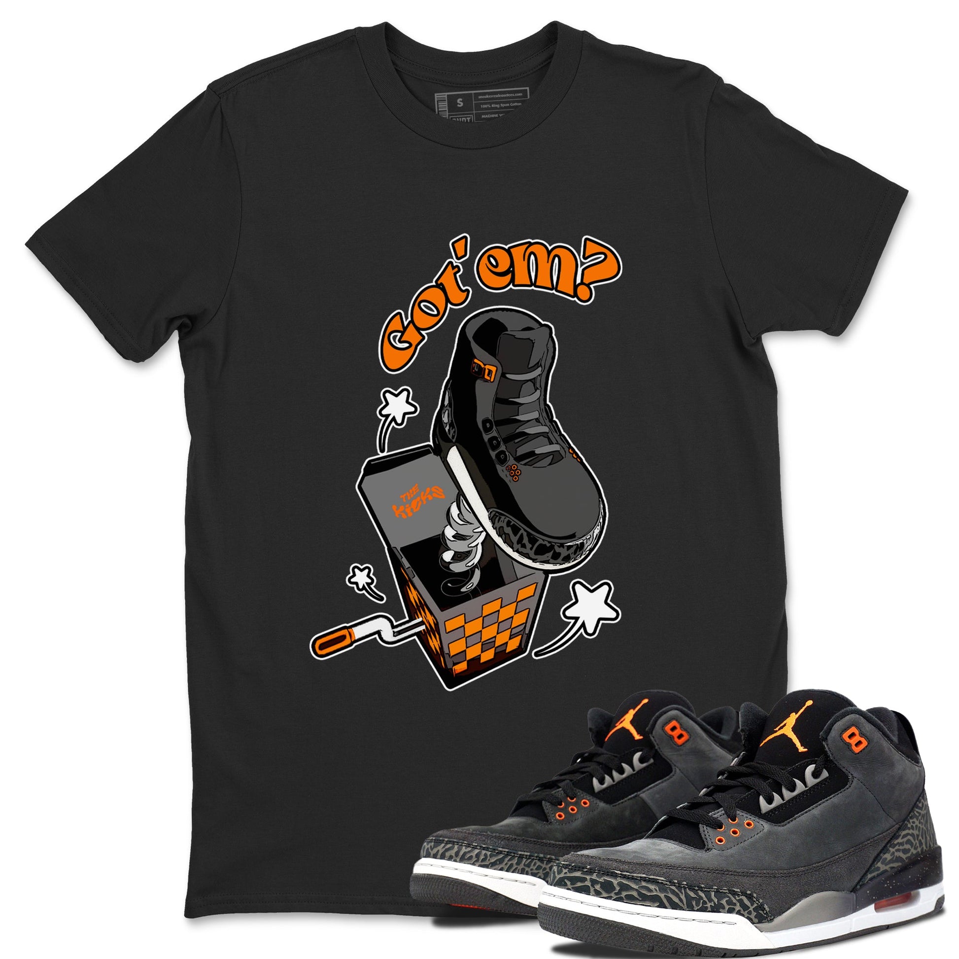 Air Jordan 3 Fear shirt to match jordans Shoe In The Box sneaker tees AJ3 Fear SNRT Sneaker Release Tees Unisex Black 1 T-Shirt
