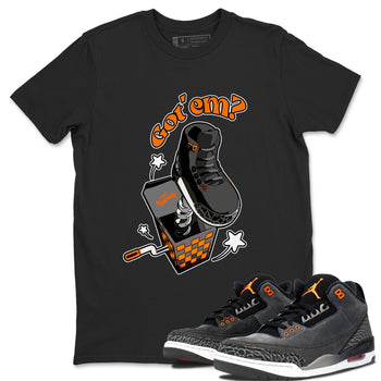 Air Jordan 3 Fear shirt to match jordans Shoe In The Box sneaker tees AJ3 Fear SNRT Sneaker Release Tees Unisex Black 1 T-Shirt