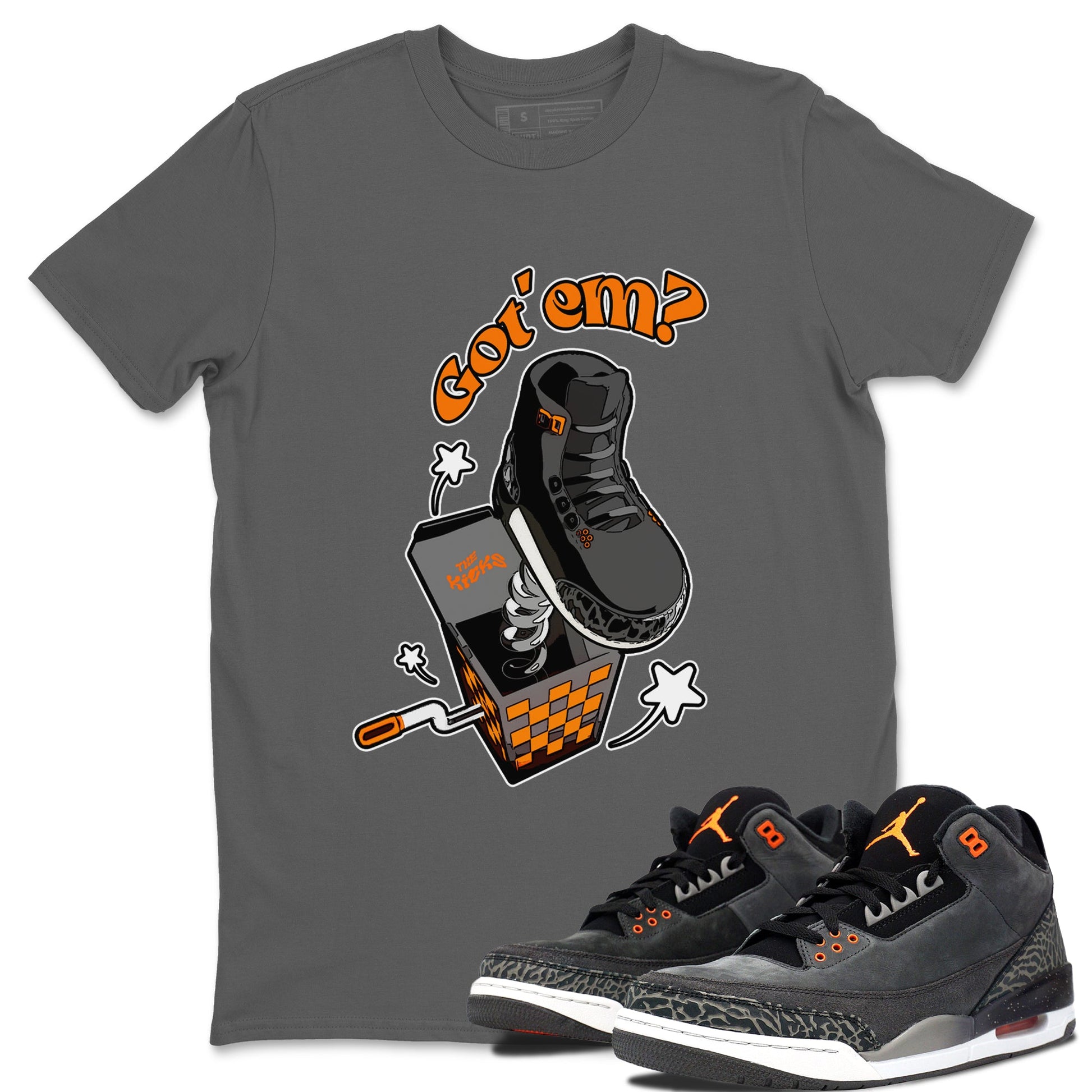 Air Jordan 3 Fear shirt to match jordans Shoe In The Box sneaker tees AJ3 Fear SNRT Sneaker Release Tees Unisex Cool Grey 1 T-Shirt
