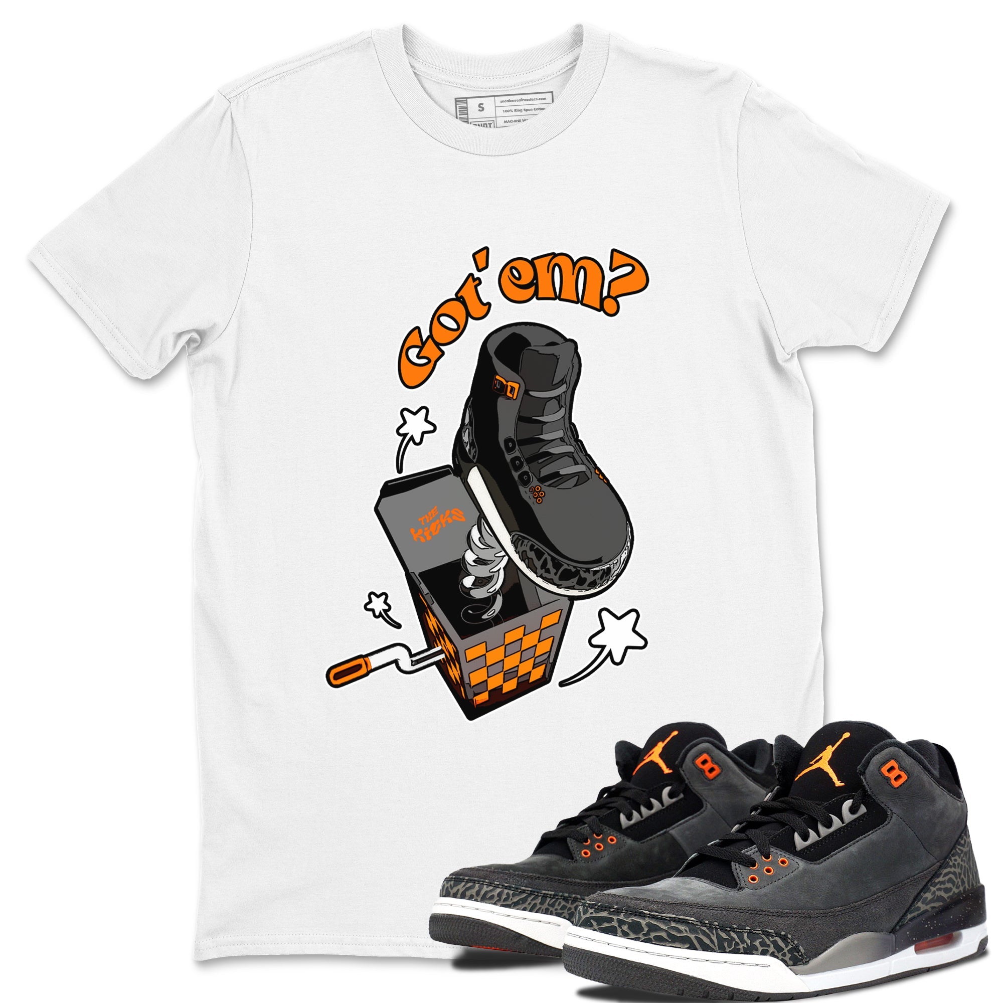 Air Jordan 3 Fear shirt to match jordans Shoe In The Box sneaker tees AJ3 Fear SNRT Sneaker Release Tees Unisex White 1 T-Shirt
