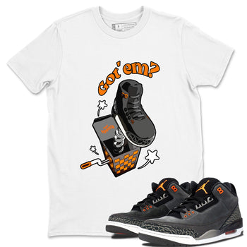 Air Jordan 3 Fear shirt to match jordans Shoe In The Box sneaker tees AJ3 Fear SNRT Sneaker Release Tees Unisex White 1 T-Shirt