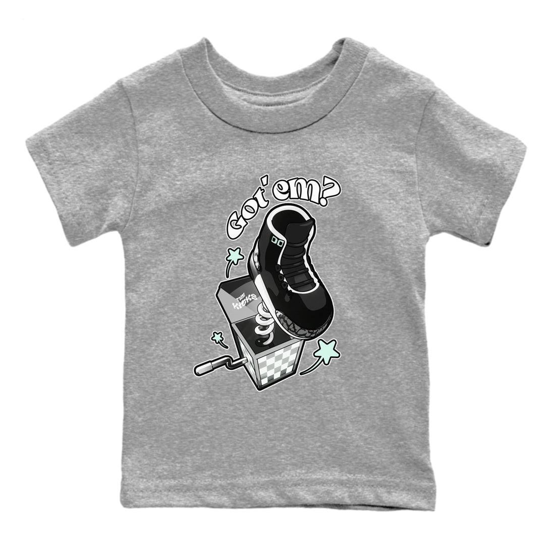 3s Green Glow shirt to match jordans Shoe In The Box sneaker tees Air Jordan 3 Green Glow SNRT sneaker release tees baby toddler Heather Grey 2 cotton Shirt