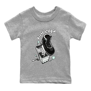 3s Green Glow shirt to match jordans Shoe In The Box sneaker tees Air Jordan 3 Green Glow SNRT sneaker release tees baby toddler Heather Grey 2 cotton Shirt