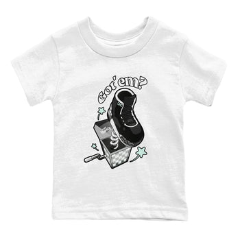 3s Green Glow shirt to match jordans Shoe In The Box sneaker tees Air Jordan 3 Green Glow SNRT sneaker release tees baby toddler White 2 cotton Shirt