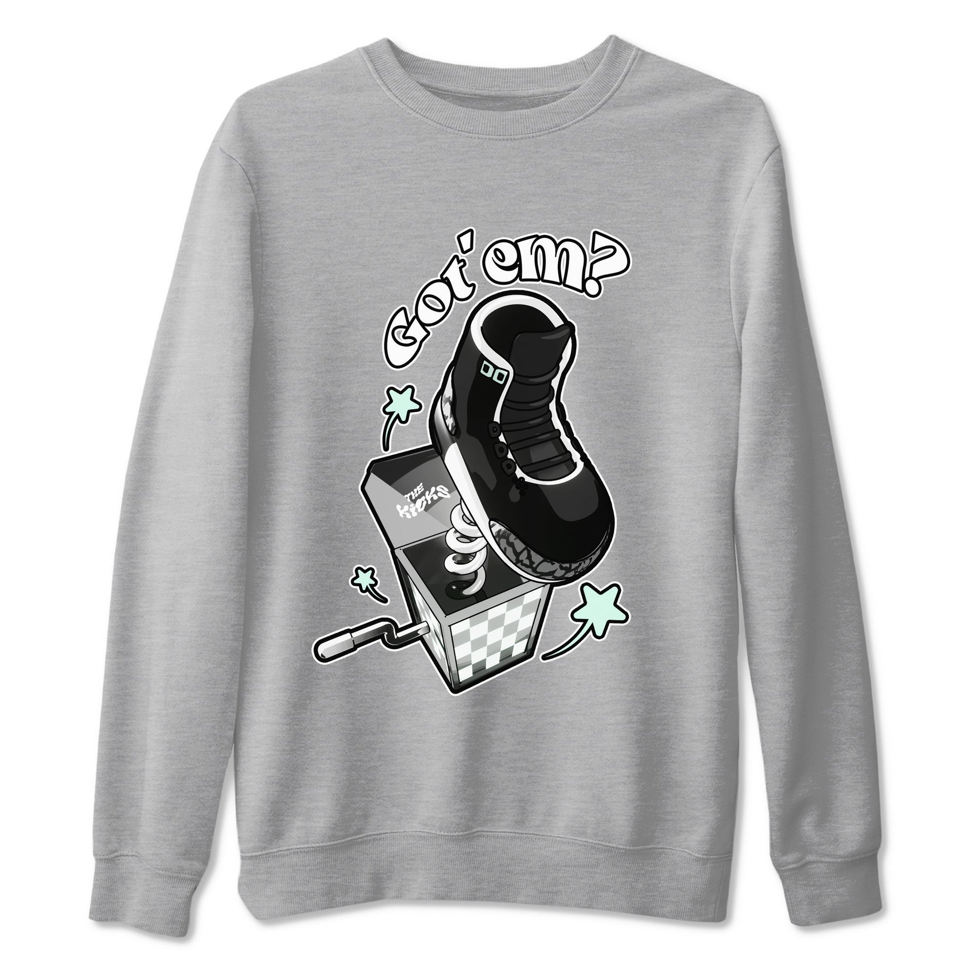 3s Green Glow shirt to match jordans Shoe In The Box sneaker tees Air Jordan 3 Green Glow SNRT Sneaker Release Tees unisex cotton Heather Grey 2 crew neck shirt