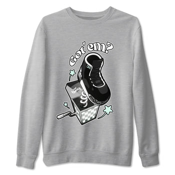 3s Green Glow shirt to match jordans Shoe In The Box sneaker tees Air Jordan 3 Green Glow SNRT Sneaker Release Tees unisex cotton Heather Grey 2 crew neck shirt