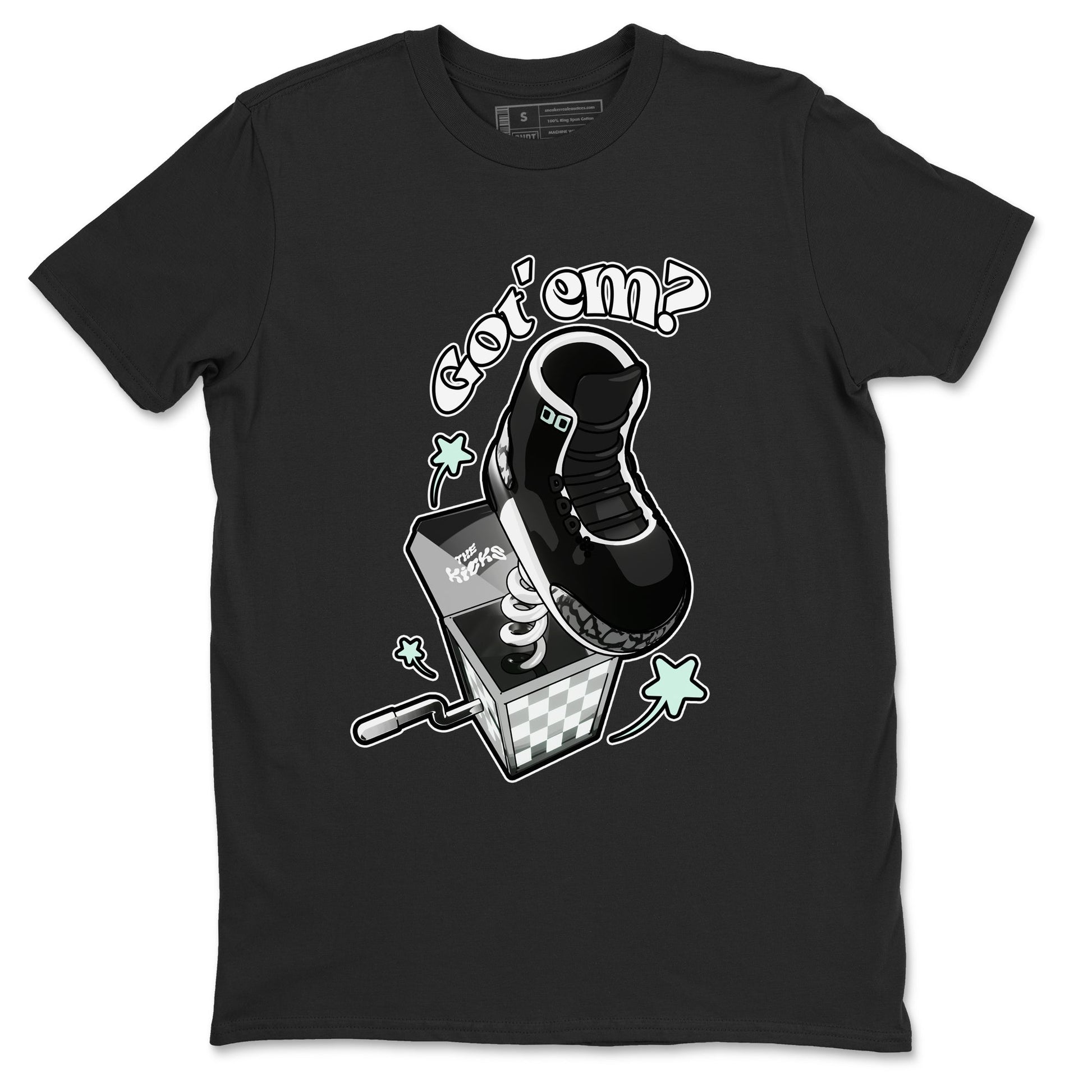 3s Green Glow shirt to match jordans Shoe In The Box sneaker tees Air Jordan 3 Green Glow SNRT Sneaker Release Tees unisex cotton Black 2 crew neck shirt