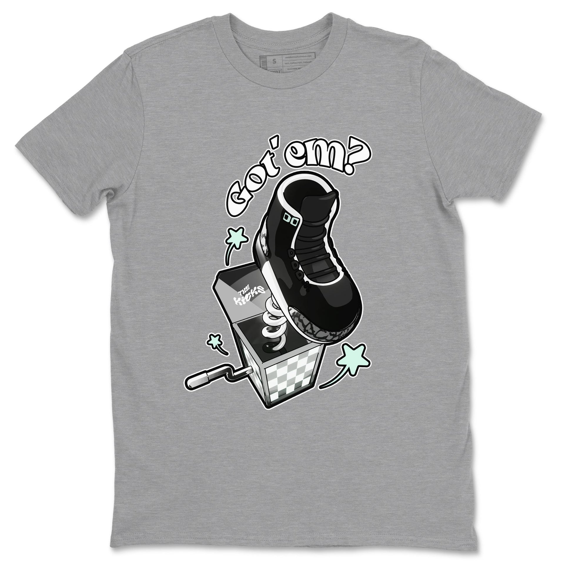 3s Green Glow shirt to match jordans Shoe In The Box sneaker tees Air Jordan 3 Green Glow SNRT Sneaker Release Tees unisex cotton Heather Grey 2 crew neck shirt