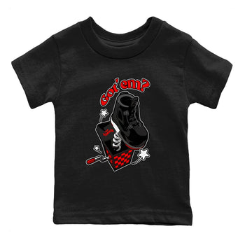 4s Bred Reimagined shirt to match jordans Shoe In The Box sneaker tees Air Jordan 4 Bred Reimagined SNRT Sneaker Release Tees Baby Toddler Black 2 T-Shirt