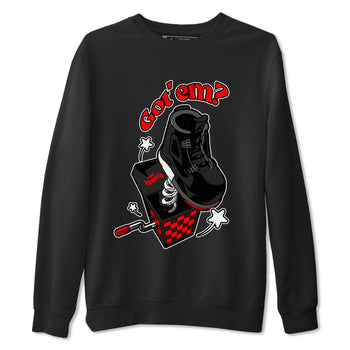 4s Bred Reimagined shirt to match jordans Shoe In The Box sneaker tees Air Jordan 4 Bred Reimagined SNRT Sneaker Release Tees Unisex Black 2 T-Shirt
