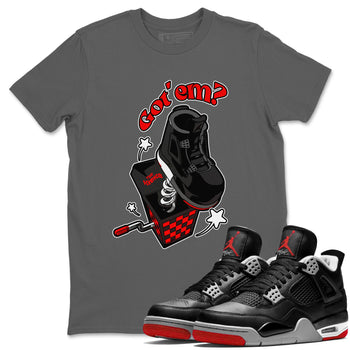 4s Bred Reimagined shirt to match jordans Shoe In The Box sneaker tees Air Jordan 4 Bred Reimagined SNRT Sneaker Release Tees Unisex Cool Grey 1 T-Shirt