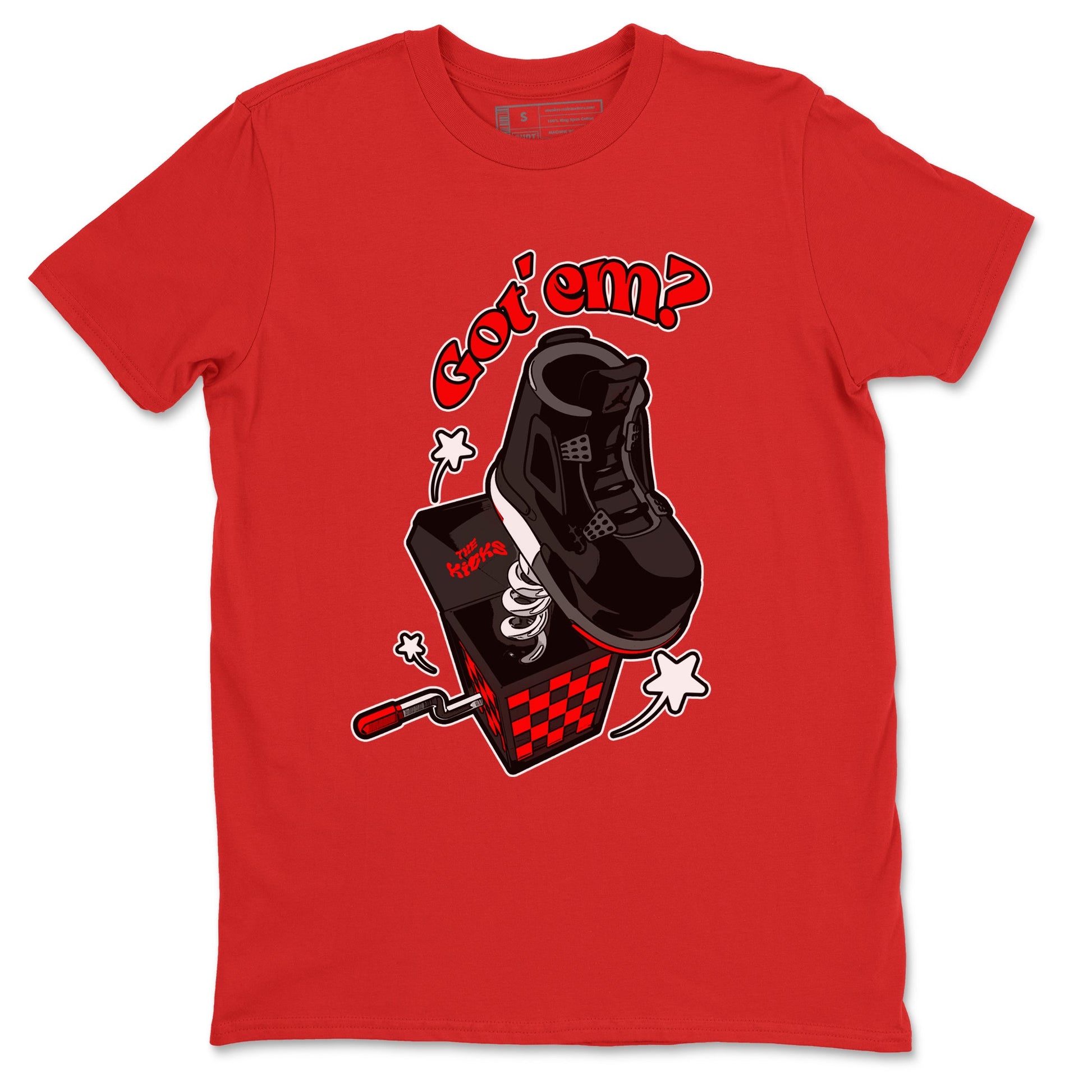 4s Bred Reimagined shirt to match jordans Shoe In The Box sneaker tees Air Jordan 4 Bred Reimagined SNRT Sneaker Release Tees Unisex Red 2 T-Shirt