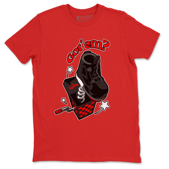 4s Bred Reimagined shirt to match jordans Shoe In The Box sneaker tees Air Jordan 4 Bred Reimagined SNRT Sneaker Release Tees Unisex Red 2 T-Shirt