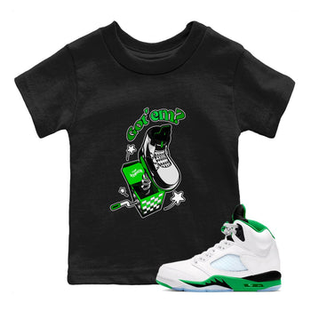 Air Jordan 5 Lucky Green shirt to match jordans Shoe In The Box sneaker tees AJ5 Lucky Green SNRT Sneaker Release Tees Baby Toddler Black 1 T-Shirt