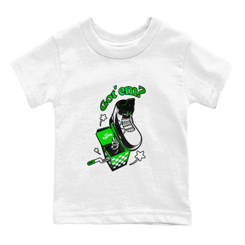 Air Jordan 5 Lucky Green shirt to match jordans Shoe In The Box sneaker tees AJ5 Lucky Green SNRT Sneaker Release Tees Baby Toddler White 2 T-Shirt
