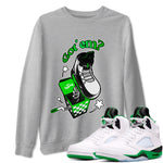 Air Jordan 5 Lucky Green shirt to match jordans Shoe In The Box sneaker tees AJ5 Lucky Green SNRT Sneaker Release Tees Unisex Heather Grey 1 T-Shirt