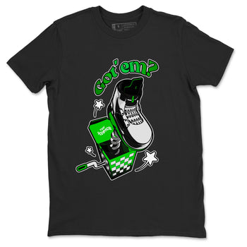 Air Jordan 5 Lucky Green shirt to match jordans Shoe In The Box sneaker tees AJ5 Lucky Green SNRT Sneaker Release Tees Unisex Black 2 T-Shirt