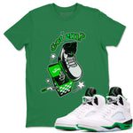 Air Jordan 5 Lucky Green shirt to match jordans Shoe In The Box sneaker tees AJ5 Lucky Green SNRT Sneaker Release Tees Unisex Kelly Green 1 T-Shirt