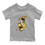 Air Jordan 6 Yellow Ochre shirt to match jordans Shoe In The Box sneaker tees AJ6 Yellow Ochre SNRT Sneaker Release Tees Baby Toddler Heather Grey 2 T-Shirt