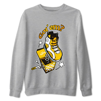 Air Jordan 6 Yellow Ochre shirt to match jordans Shoe In The Box sneaker tees AJ6 Yellow Ochre SNRT Sneaker Release Tees Unisex Heather Grey 2 T-Shirt