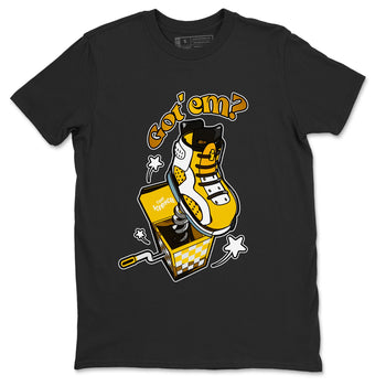 Air Jordan 6 Yellow Ochre shirt to match jordans Shoe In The Box sneaker tees AJ6 Yellow Ochre SNRT Sneaker Release Tees Unisex Black 2 T-Shirt