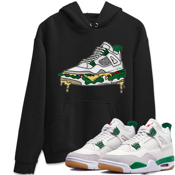 Jordan 4 Pine Green SB Sneaker Match Tees Shoe Sandwich Sneaker Tees AJ4 Pine Green SB Sneaker Tees Sneaker Release Shirts Unisex Shirts Black 1