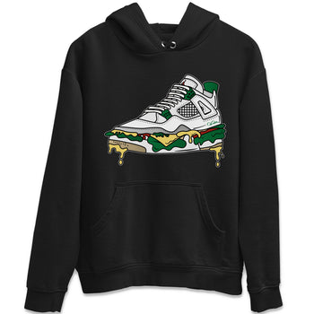 Air Jordan 4 Pine Green Sneaker Match Tees Shoe Sandwich Sneaker Tees AJ4 Pine Green Sneaker Release Tees Unisex Shirts Black 2