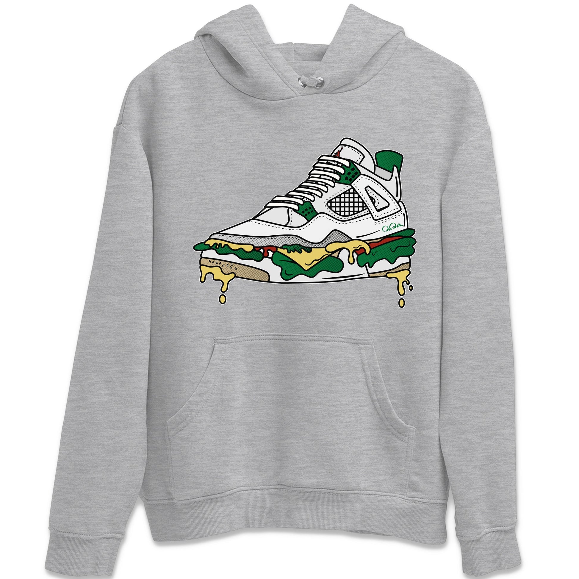 Jordan 4 Pine Green SB Sneaker Match Tees Shoe Sandwich Sneaker Tees AJ4 Pine Green SB Sneaker Tees Sneaker Release Shirts Unisex Shirts Heather Grey 2
