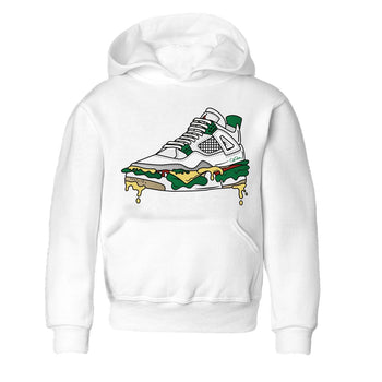 Jordan 4 Pine Green SB Sneaker Match Tees Shoe Sandwich Sneaker Tees AJ4 Pine Green SB Sneaker Tees Sneaker Release Shirts Kids Shirts White 2