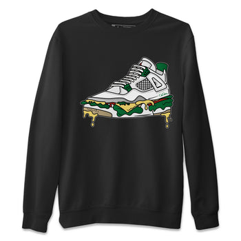 Jordan 4 Pine Green SB Sneaker Match Tees Shoe Sandwich Sneaker Tees AJ4 Pine Green SB Sneaker Tees Sneaker Release Shirts Unisex Shirts Black 2