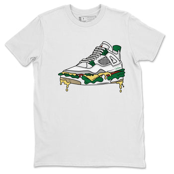 Jordan 4 Pine Green SB Sneaker Match Tees Shoe Sandwich Sneaker Tees AJ4 Pine Green SB Sneaker Tees Sneaker Release Shirts Unisex Shirts White 2