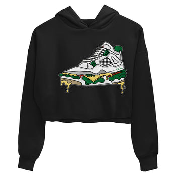Jordan 4 Pine Green SB Sneaker Match Tees Shoe Sandwich Sneaker Tees AJ4 Pine Green SB Sneaker Tees Sneaker Release Shirts Women's Shirts Black 2