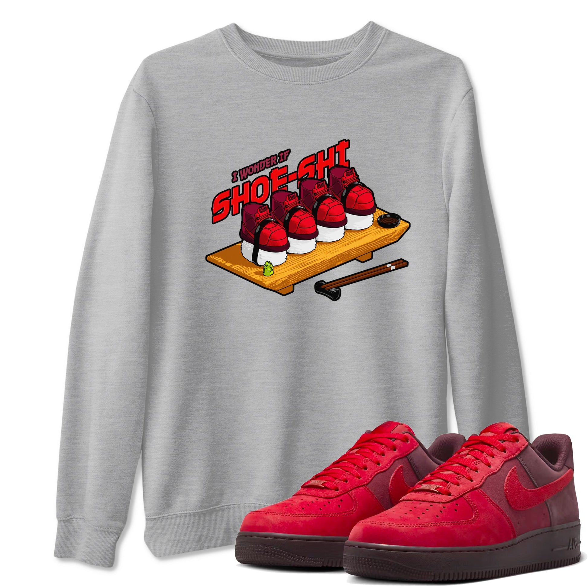 Air Force 1 Layers of Love shirt to match jordans Shoe-Shi sneaker tees af1 Layers of Love SNRT Sneaker Release Tees unisex cotton Heather Grey 1 crew neck shirt