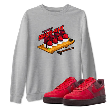 Air Force 1 Layers of Love shirt to match jordans Shoe-Shi sneaker tees af1 Layers of Love SNRT Sneaker Release Tees unisex cotton Heather Grey 1 crew neck shirt
