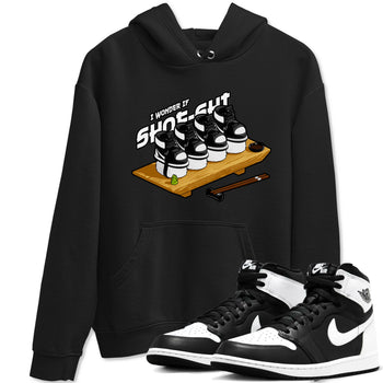 1s Black White shirt to match jordans Shoe-Shi sneaker tees Air Jordan 1 High OG Black White SNRT Sneaker Release Tees unisex cotton Black 1 crew neck shirt