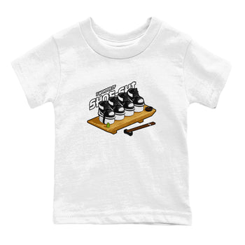 1s Black White shirt to match jordans Shoe-Shi sneaker tees Air Jordan 1 High OG Black White SNRT sneaker release tees baby toddler White 2 cotton Shirt
