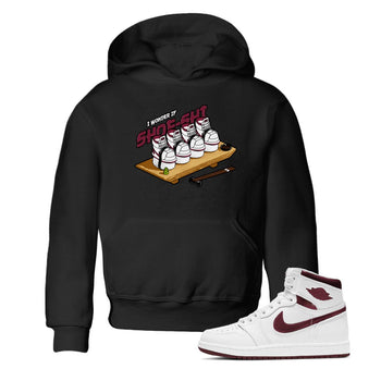 1s Metallic Burgundy shirt to match jordans Shoe-Shi sneaker tees AJ1 Metallic Burgundy SNRT Sneaker Release Tees Baby Toddler Black 1 T-Shirt