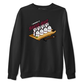 1s Metallic Burgundy shirt to match jordans Shoe-Shi sneaker tees AJ1 Metallic Burgundy SNRT Sneaker Release Tees Unisex Black 2 T-Shirt
