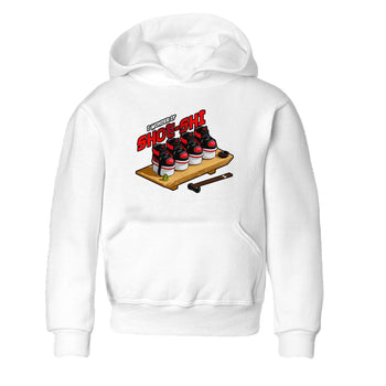 Air Jordan 1 Satin Bred shirt to match jordans Shoe-Shi sneaker tees AJ1 Satin Bred SNRT Sneaker Release Tees Baby Toddler White 2 T-Shirt