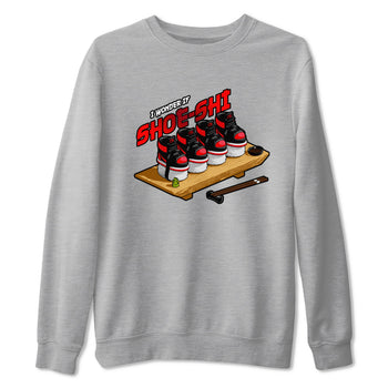Air Jordan 1 Satin Bred shirt to match jordans Shoe-Shi sneaker tees AJ1 Satin Bred SNRT Sneaker Release Tees Unisex Heather Grey 2 T-Shirt