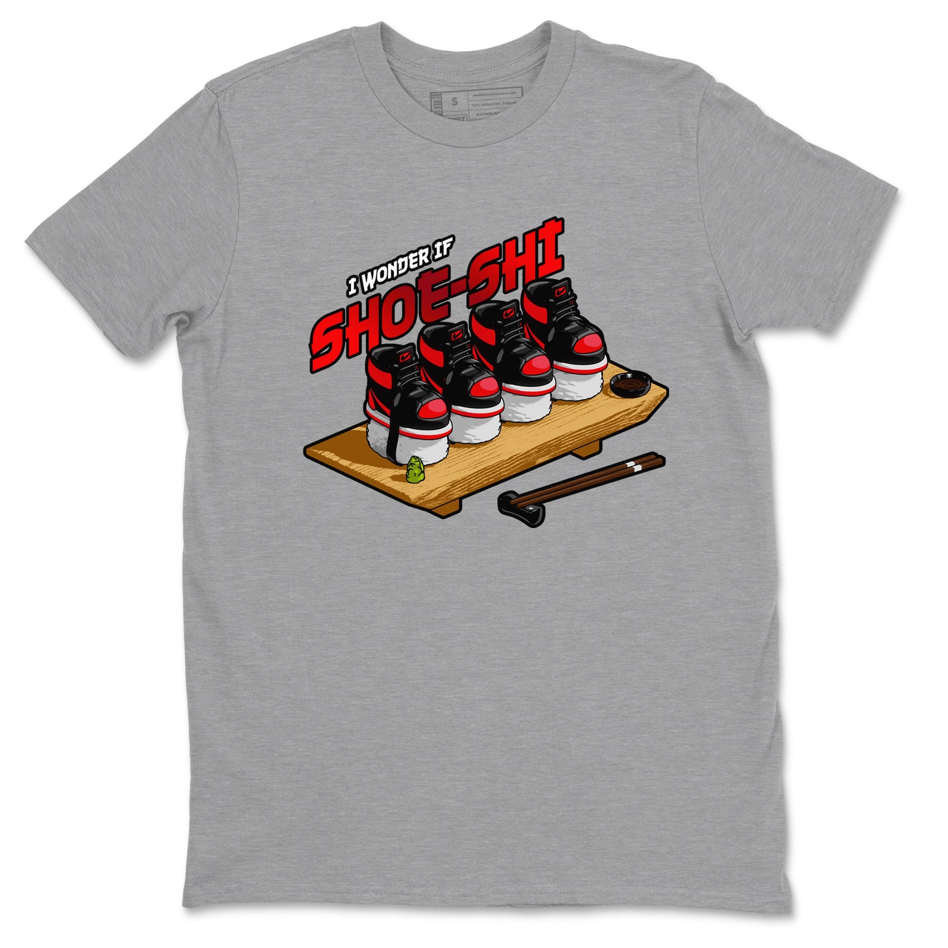 Air Jordan 1 Satin Bred shirt to match jordans Shoe-Shi sneaker tees AJ1 Satin Bred SNRT Sneaker Release Tees Unisex Heather Grey 2 T-Shirt