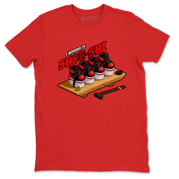 Air Jordan 1 Satin Bred shirt to match jordans Shoe-Shi sneaker tees AJ1 Satin Bred SNRT Sneaker Release Tees Unisex Red 2 T-Shirt