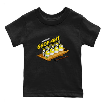1s Yellow Ochre shirt to match jordans Shoe-Shi sneaker tees Air Jordan 1 Yellow Ochre SNRT sneaker release tees baby toddler Black 2 cotton Shirt