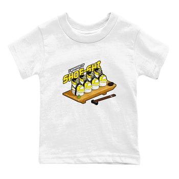 1s Yellow Ochre shirt to match jordans Shoe-Shi sneaker tees Air Jordan 1 Yellow Ochre SNRT sneaker release tees baby toddler White 2 cotton Shirt