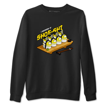1s Yellow Ochre shirt to match jordans Shoe-Shi sneaker tees Air Jordan 1 Yellow Ochre SNRT Sneaker Release Tees unisex cotton Black 2 crew neck shirt