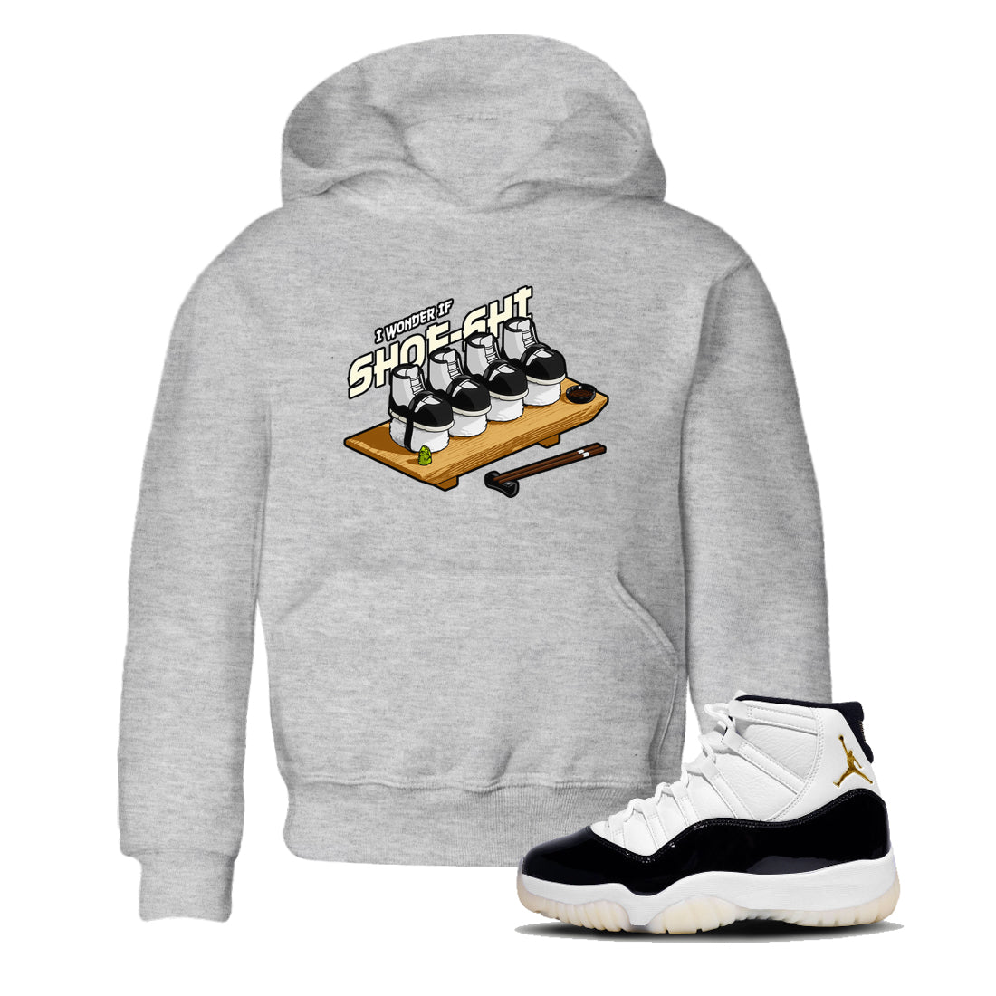 Air Jordan 11 Gratitude shirt to match jordans Shoe-Shi sneaker tees AJ11 Gratitude SNRT Sneaker Release Tees Baby Toddler Heather Grey 1 T-Shirt