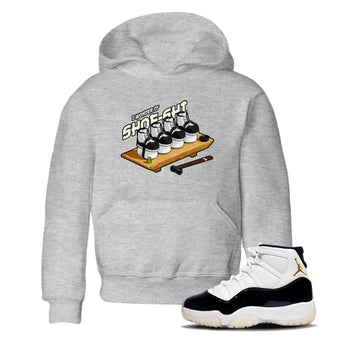 Air Jordan 11 Gratitude shirt to match jordans Shoe-Shi sneaker tees AJ11 Gratitude SNRT Sneaker Release Tees Baby Toddler Heather Grey 1 T-Shirt