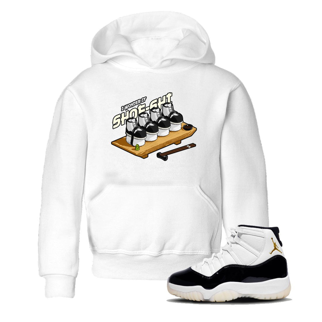 Air Jordan 11 Gratitude shirt to match jordans Shoe-Shi sneaker tees AJ11 Gratitude SNRT Sneaker Release Tees Baby Toddler White 1 T-Shirt