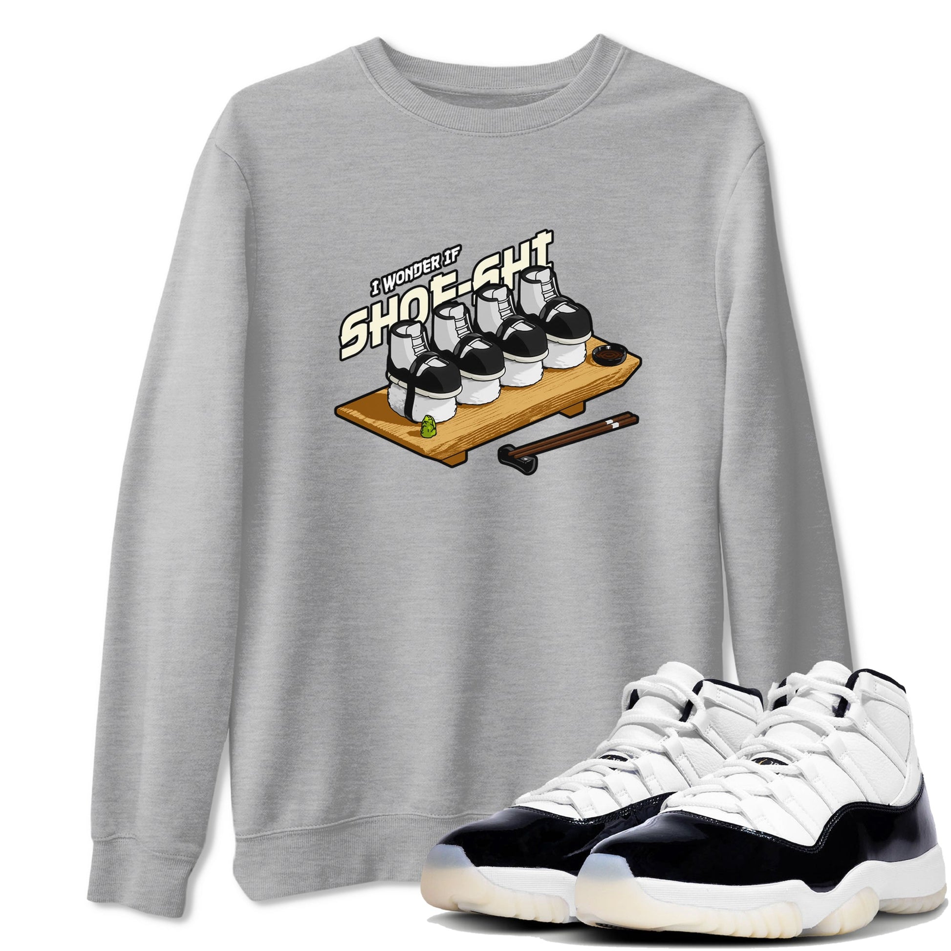 Air Jordan 11 Gratitude shirt to match jordans Shoe-Shi sneaker tees AJ11 Gratitude SNRT Sneaker Release Tees Unisex Heather Grey 1 T-Shirt